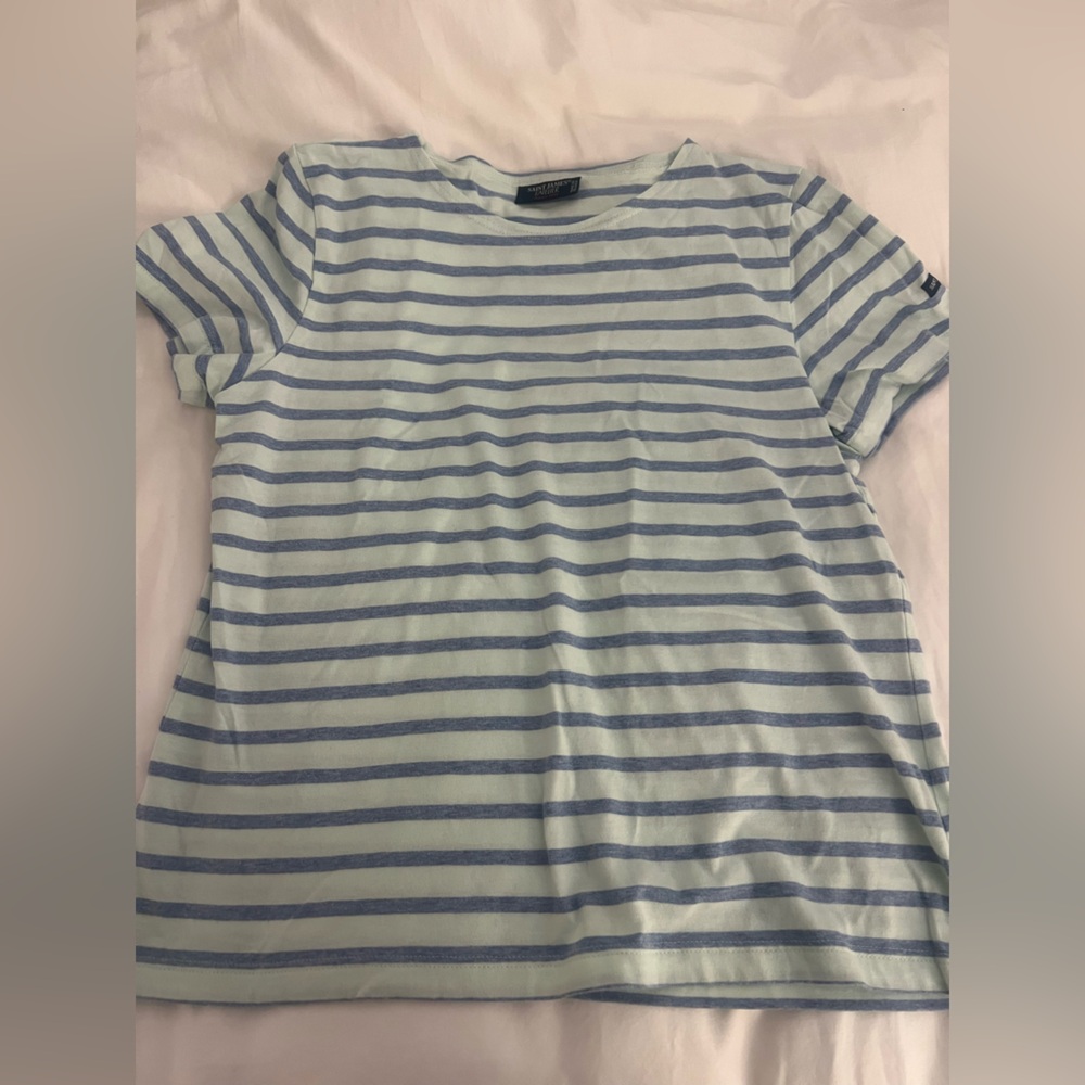 Saint James Nautical Blue and White Striped Top